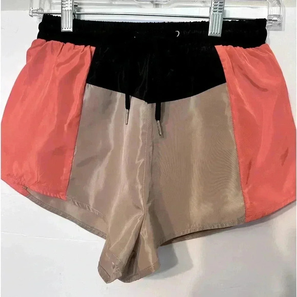 Pretty Little Things active shorts. Orange- tan-black. Size 2. - Picture 1 of 3